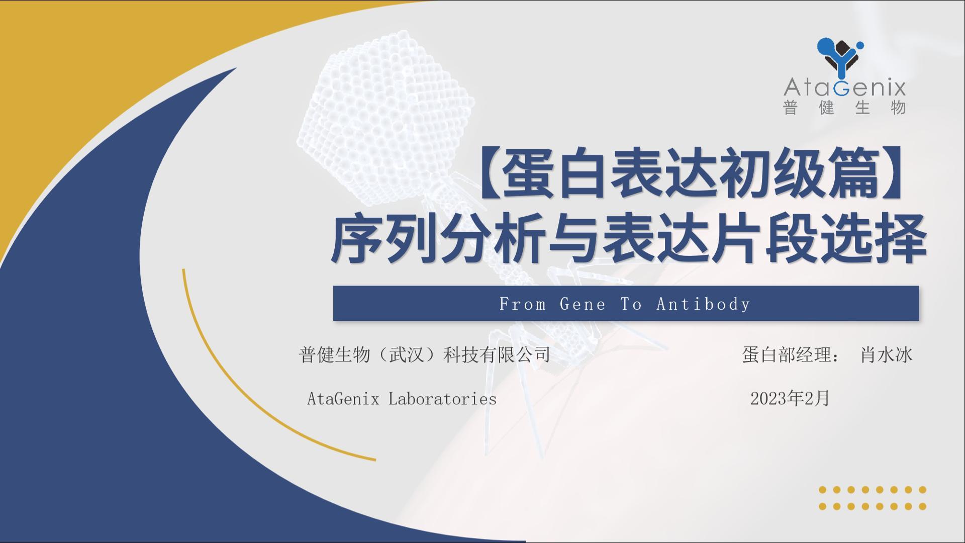 【蛋白表达初级篇】序列分析与表达片段选择